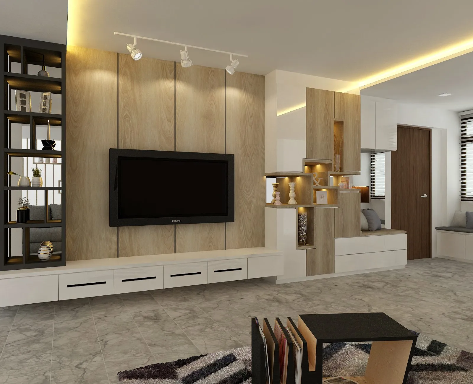 Renovated living room by Home Reno